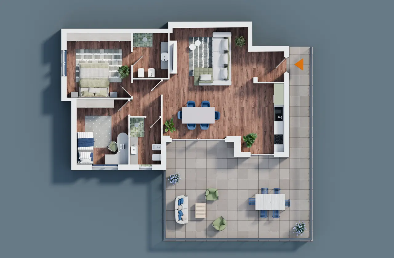 planimetria-3d-bilocale-b